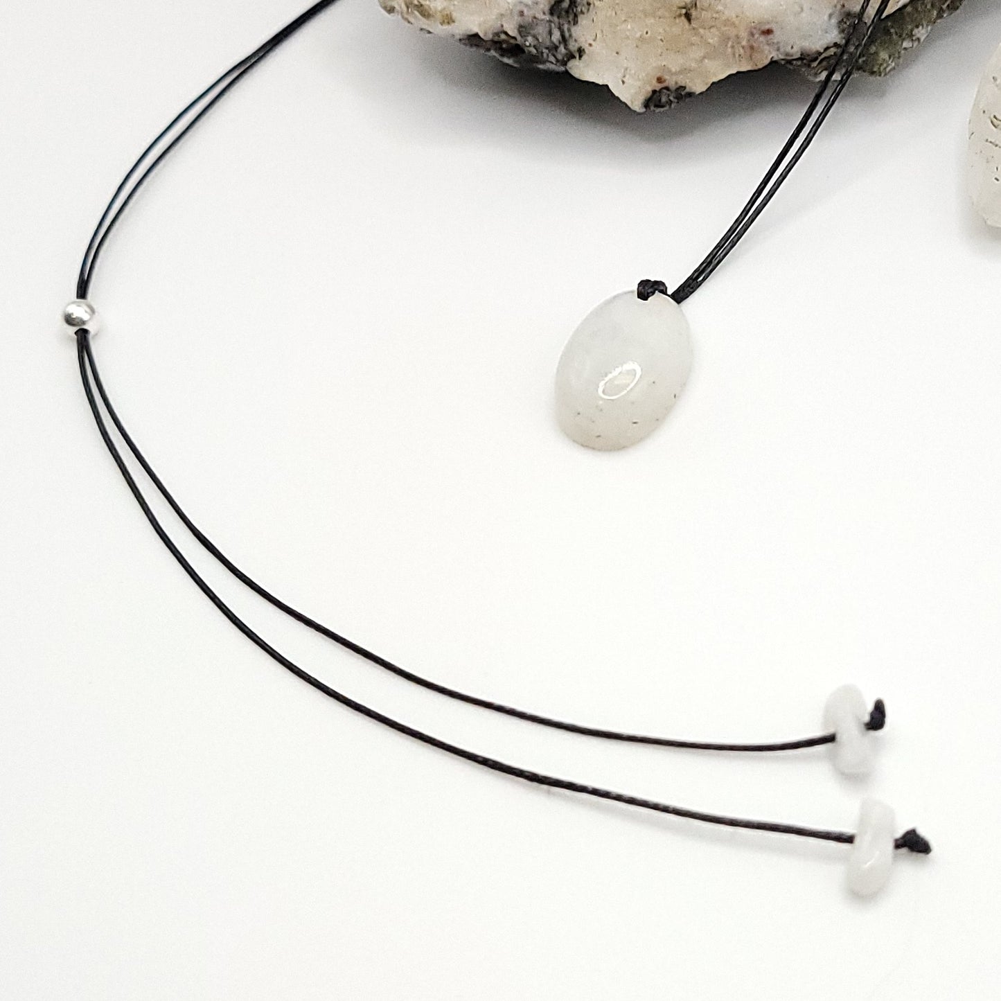 Adjustable Moonstone Crystal Necklace