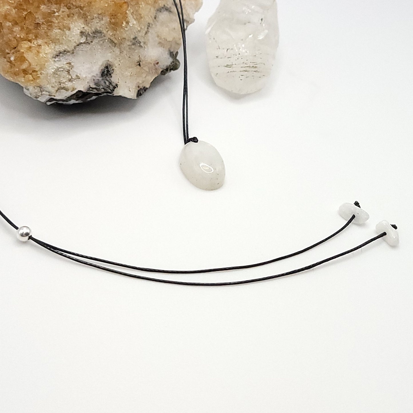 Adjustable Moonstone Crystal Necklace