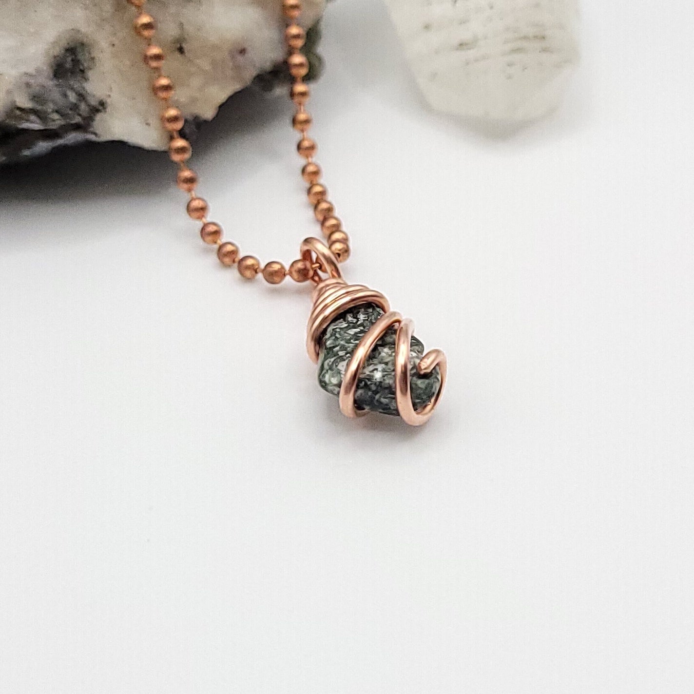 Seraphinite Crystal Necklace in Copper