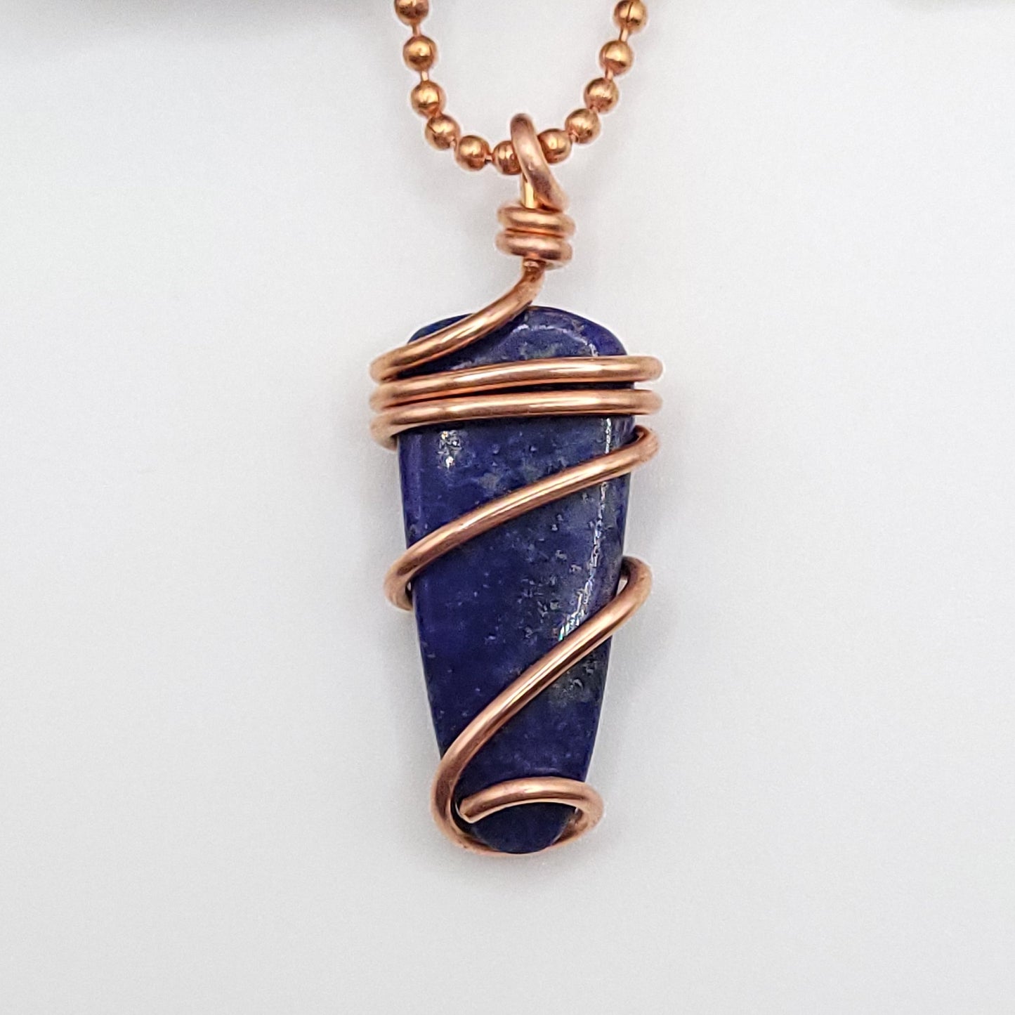 Lapis Lazuli Crystal Necklace in Copper