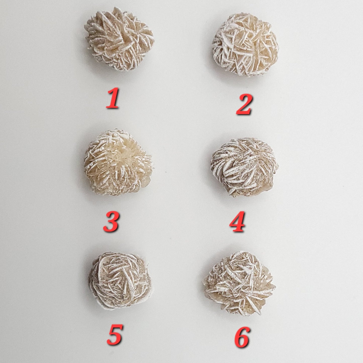 six desert rose selenite options