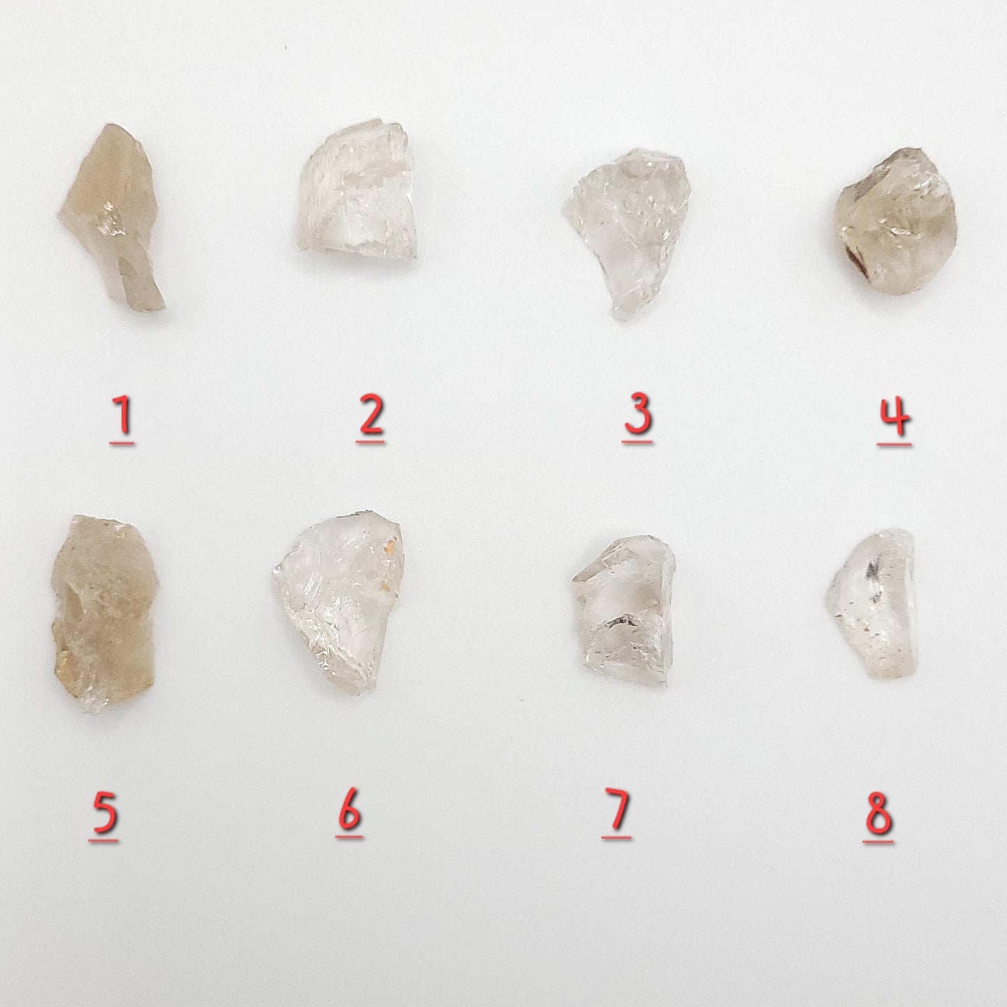 8 raw citrine stones to choose from