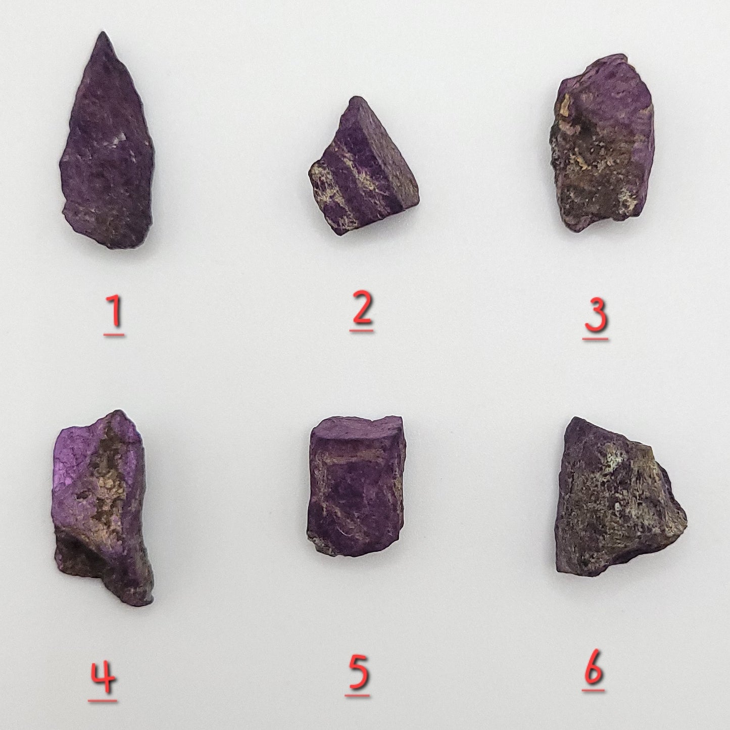 Raw Purpurite Necklace in Gold - Crystal for Inner Power