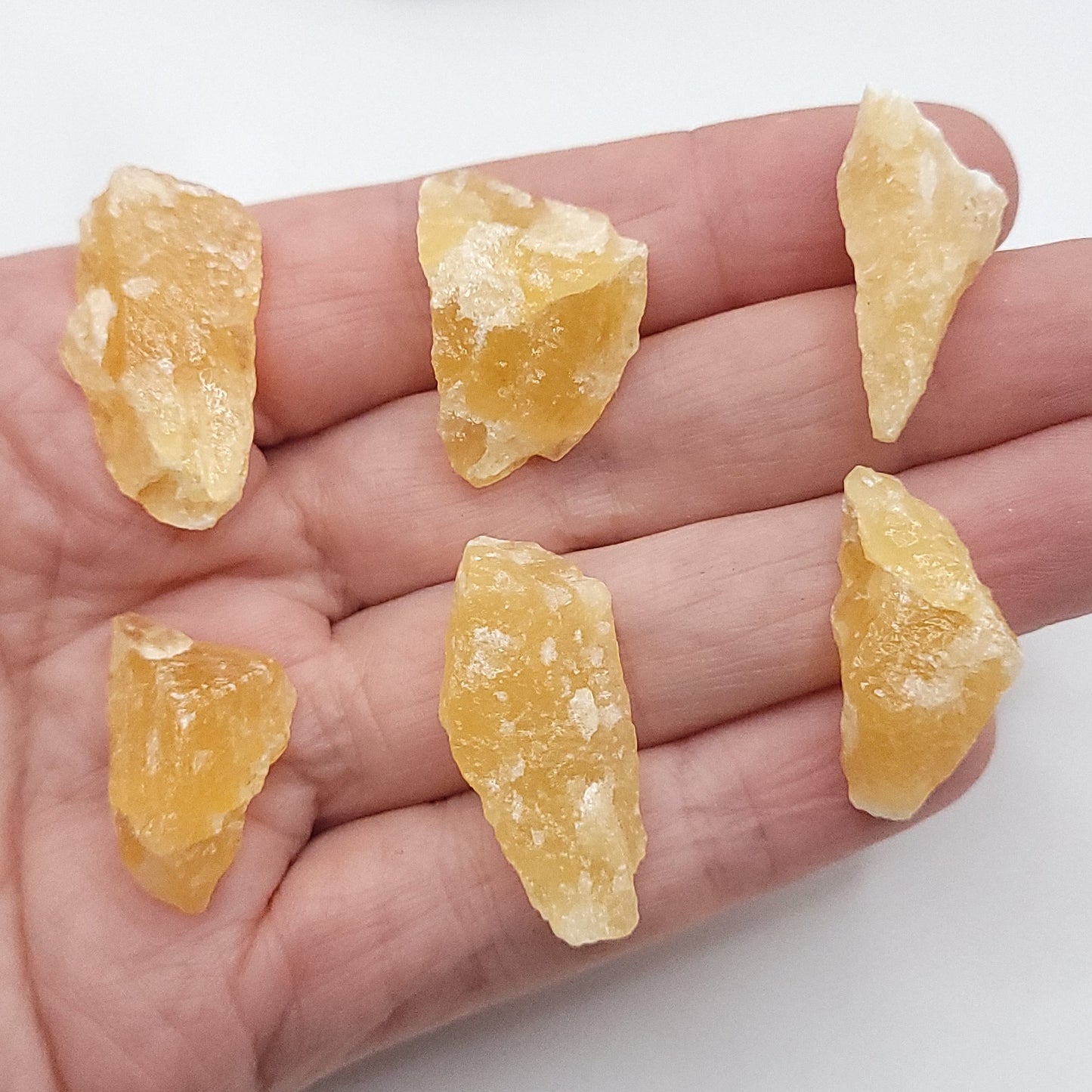 Raw Orange Calcite Necklace in Copper - Crystal for Creativity & Energy
