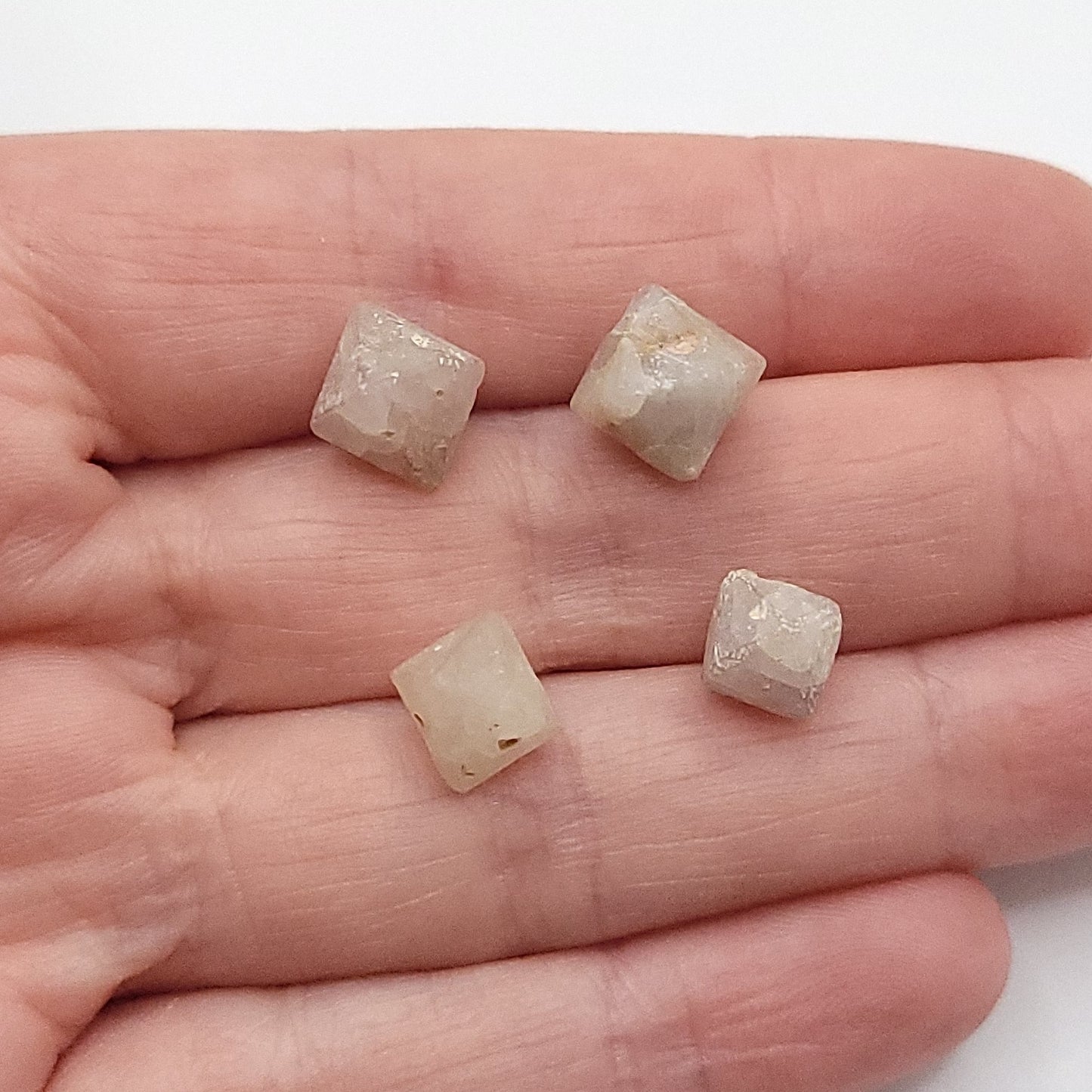beta quartz necklace stone options in hand
