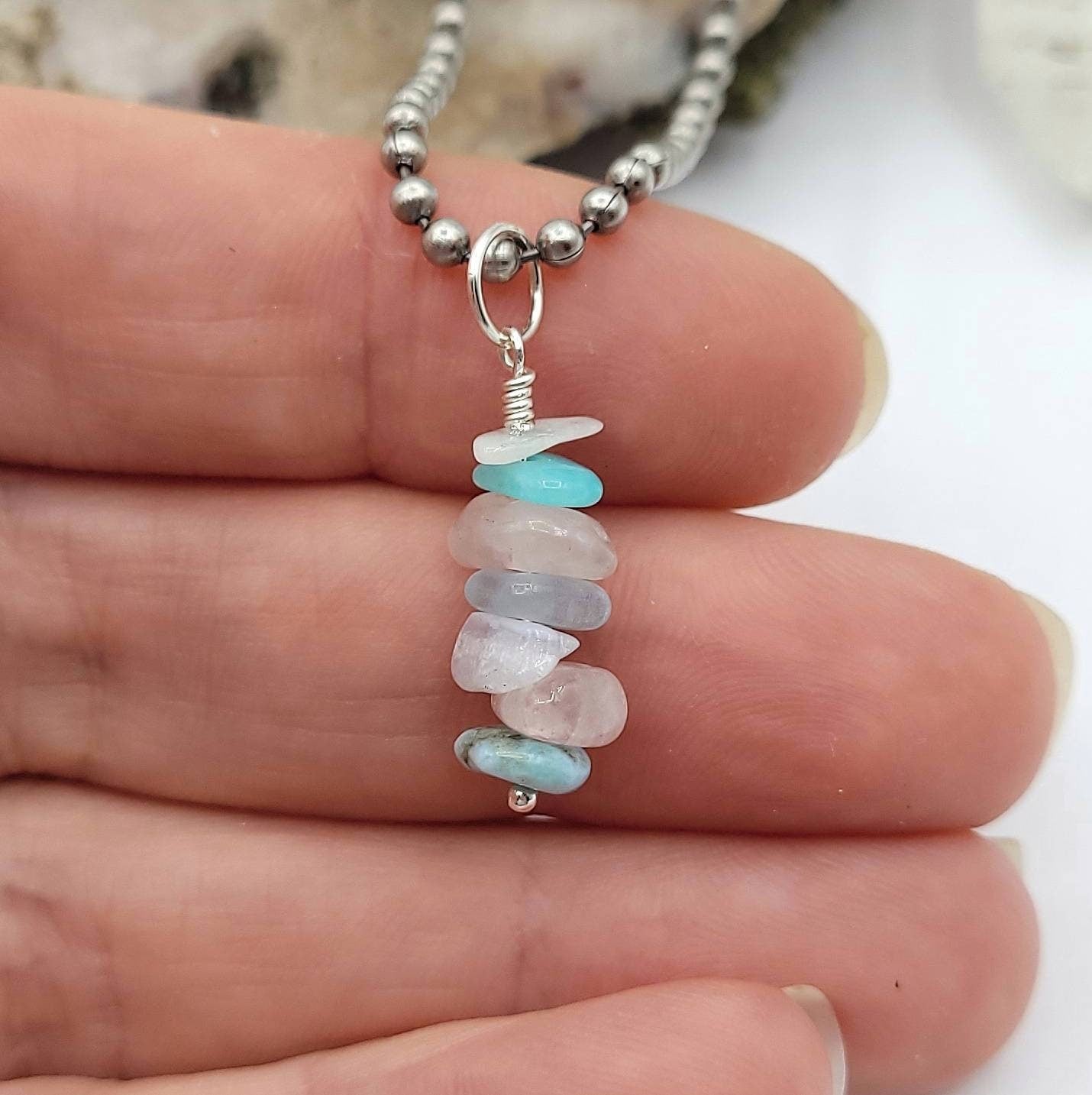 Custom Calming Crystal Necklace, Build Your Own Crystal Necklace