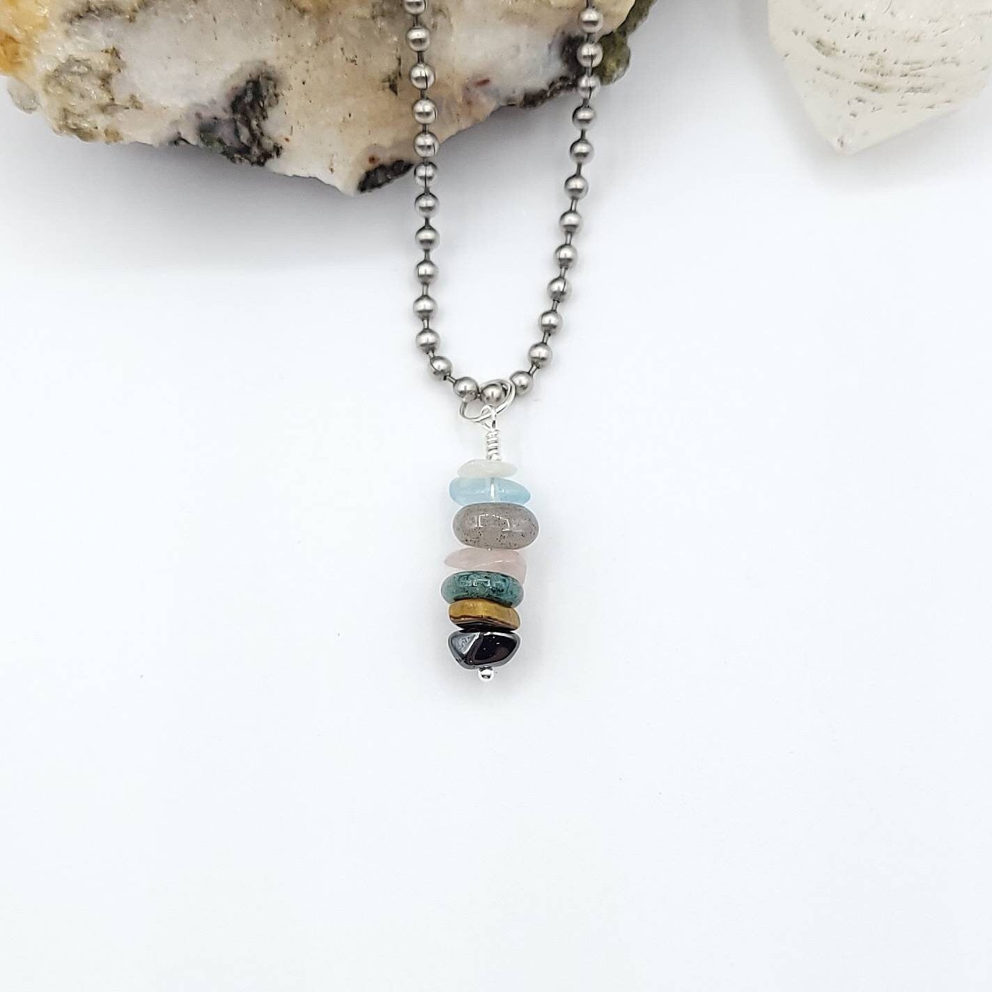 Custom Balancing Crystal Necklace, Build Your Own Crystal Necklace, Customized Crystal Pendant