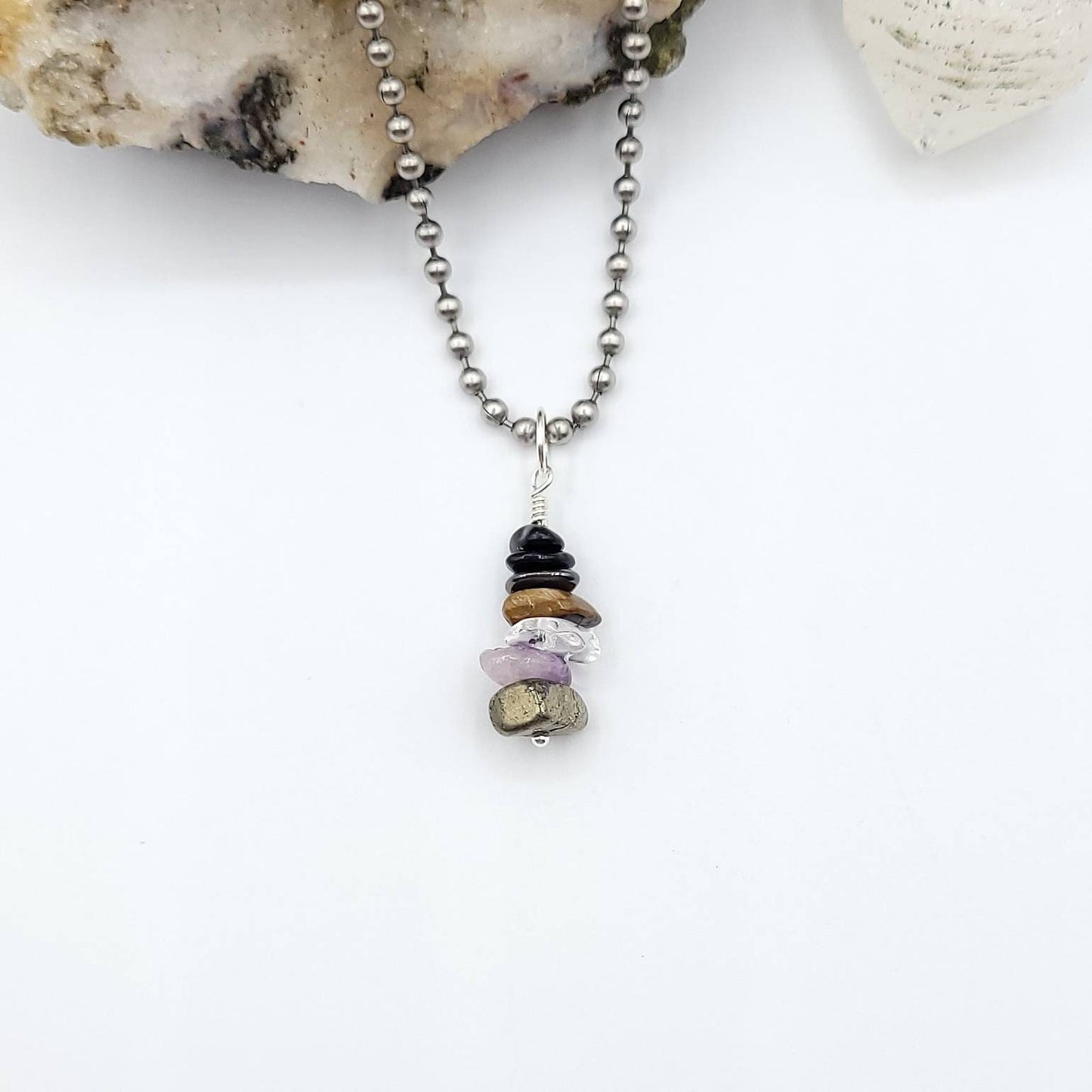 Custom Protection Crystal Necklace, Build Your Own Crystal Necklace