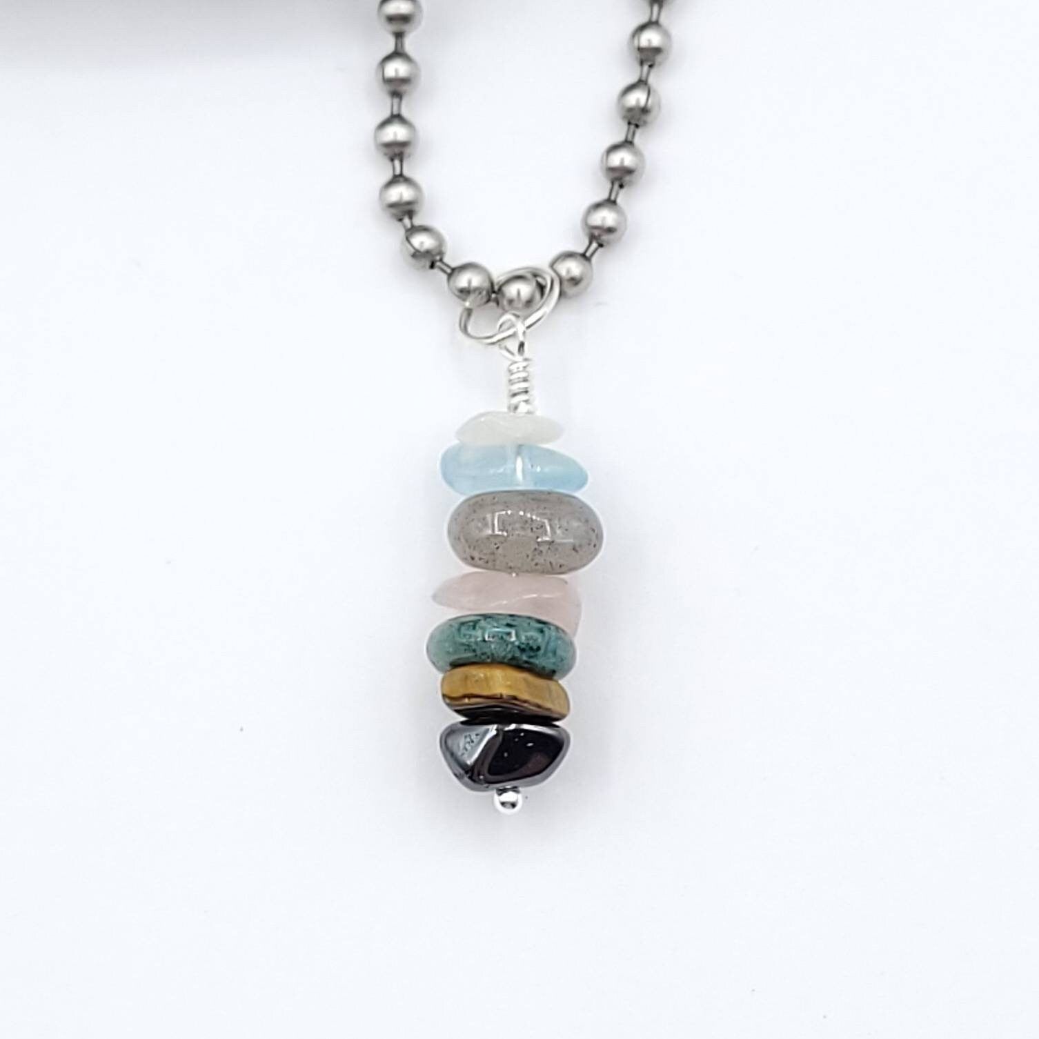 Custom Balancing Crystal Necklace, Build Your Own Crystal Necklace, Customized Crystal Pendant