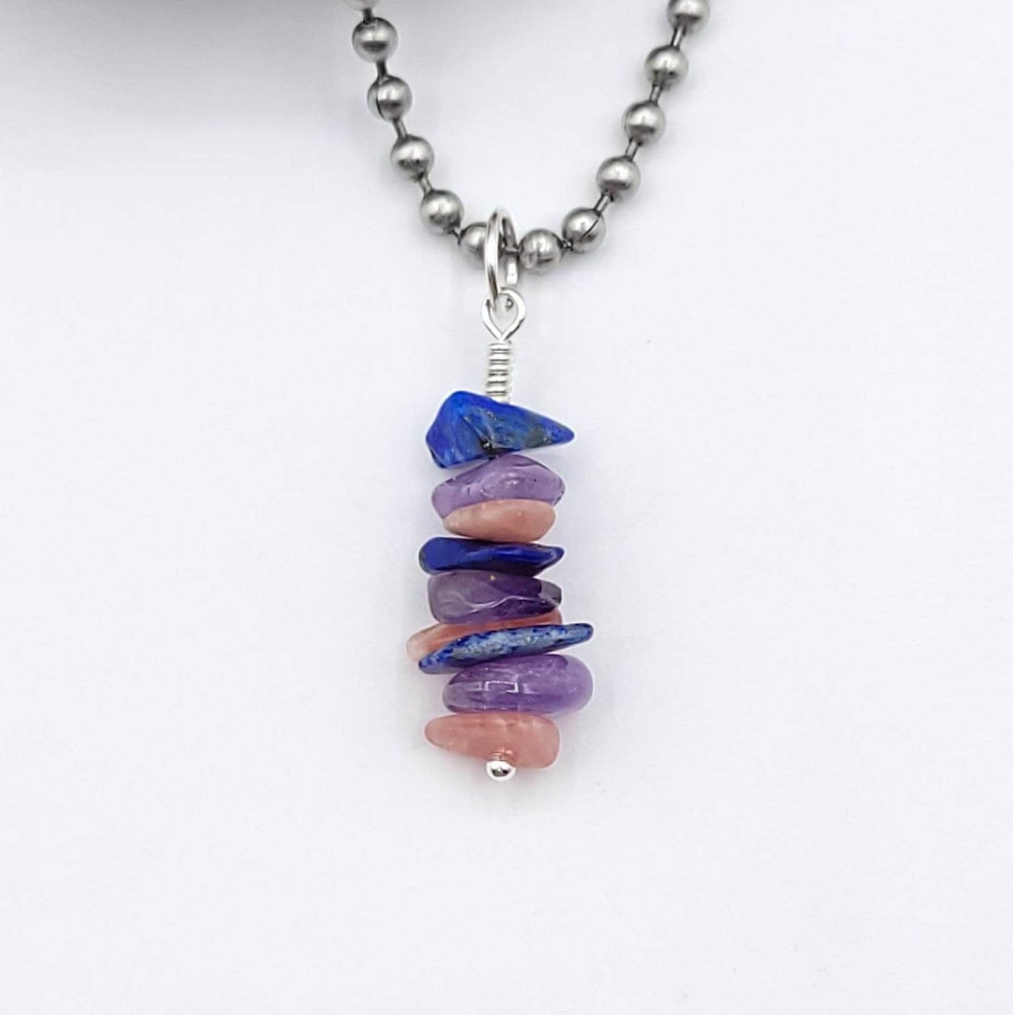 Bisexual Pride Necklace, Bisexual Pride Crystal Pendant