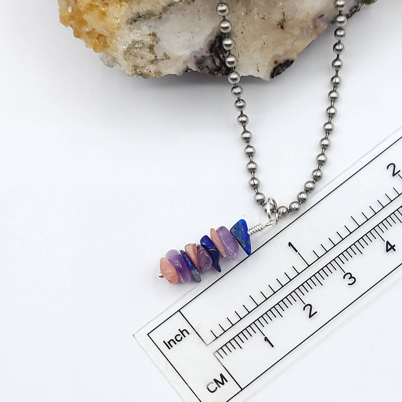 Bisexual Pride Necklace, Bisexual Pride Crystal Pendant