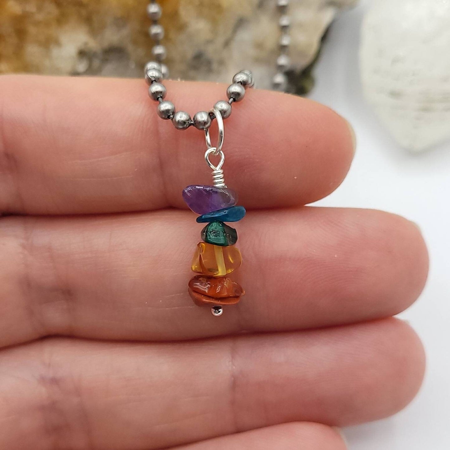 Gay Pride Necklace, Gay Pride Crystal Pendant