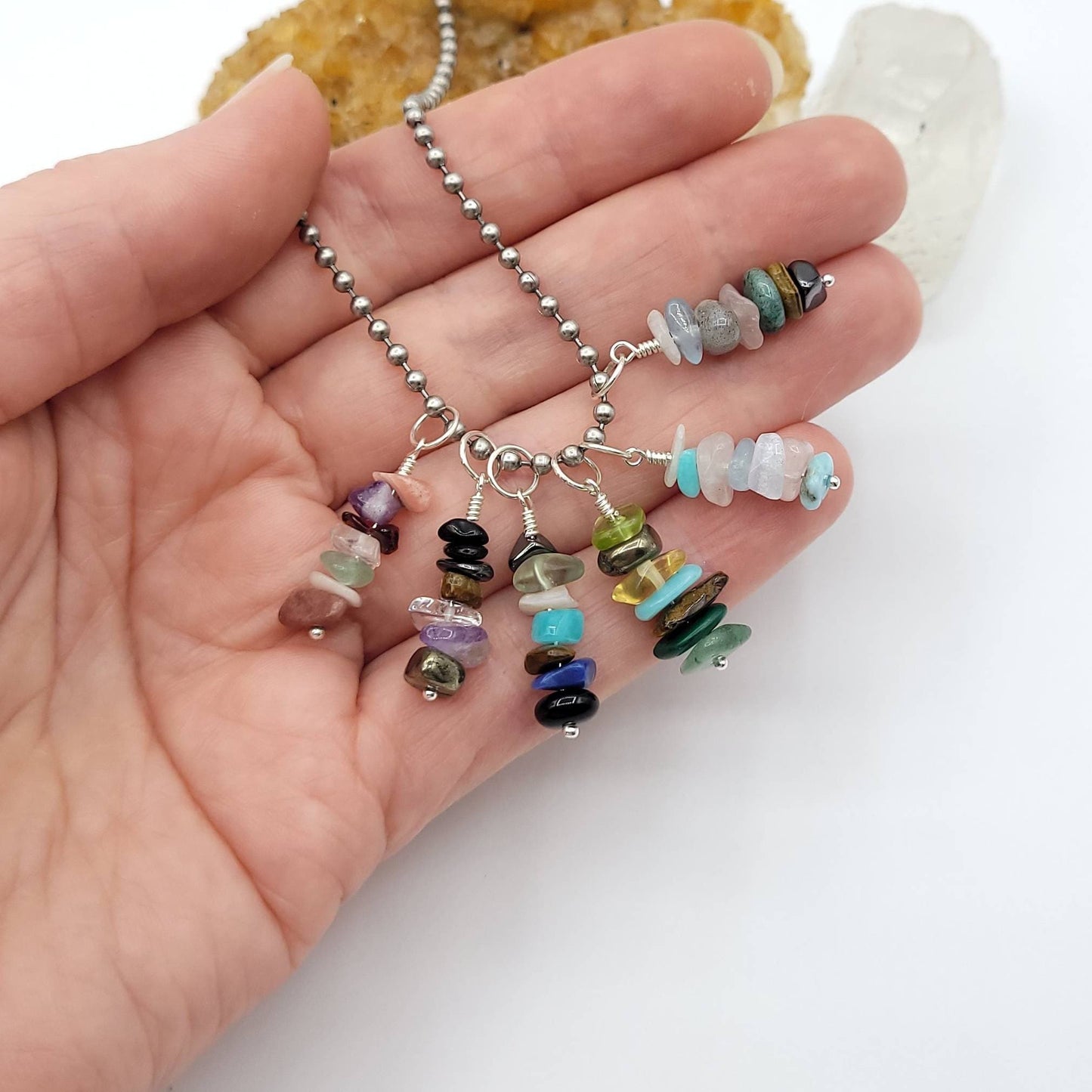 Create Your Custom Crystal Necklace, Build Your Own Crystal Necklace, Customizable Necklace Crystal