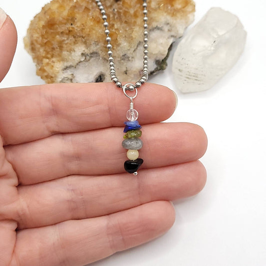 Sagittarius Chakra Necklace, Zodiac Sagittarius Pendant