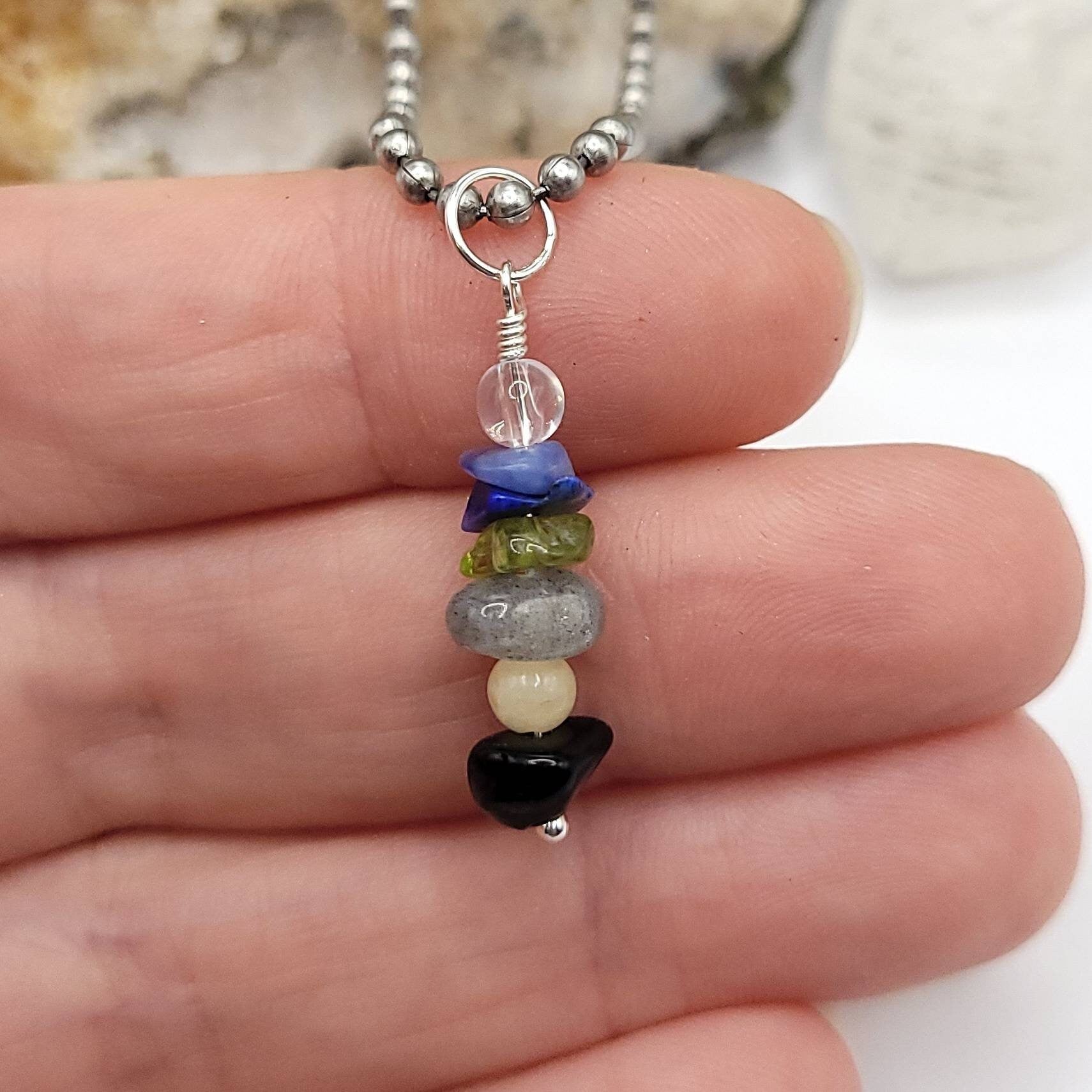 Sagittarius Chakra Necklace, Zodiac Sagittarius Pendant