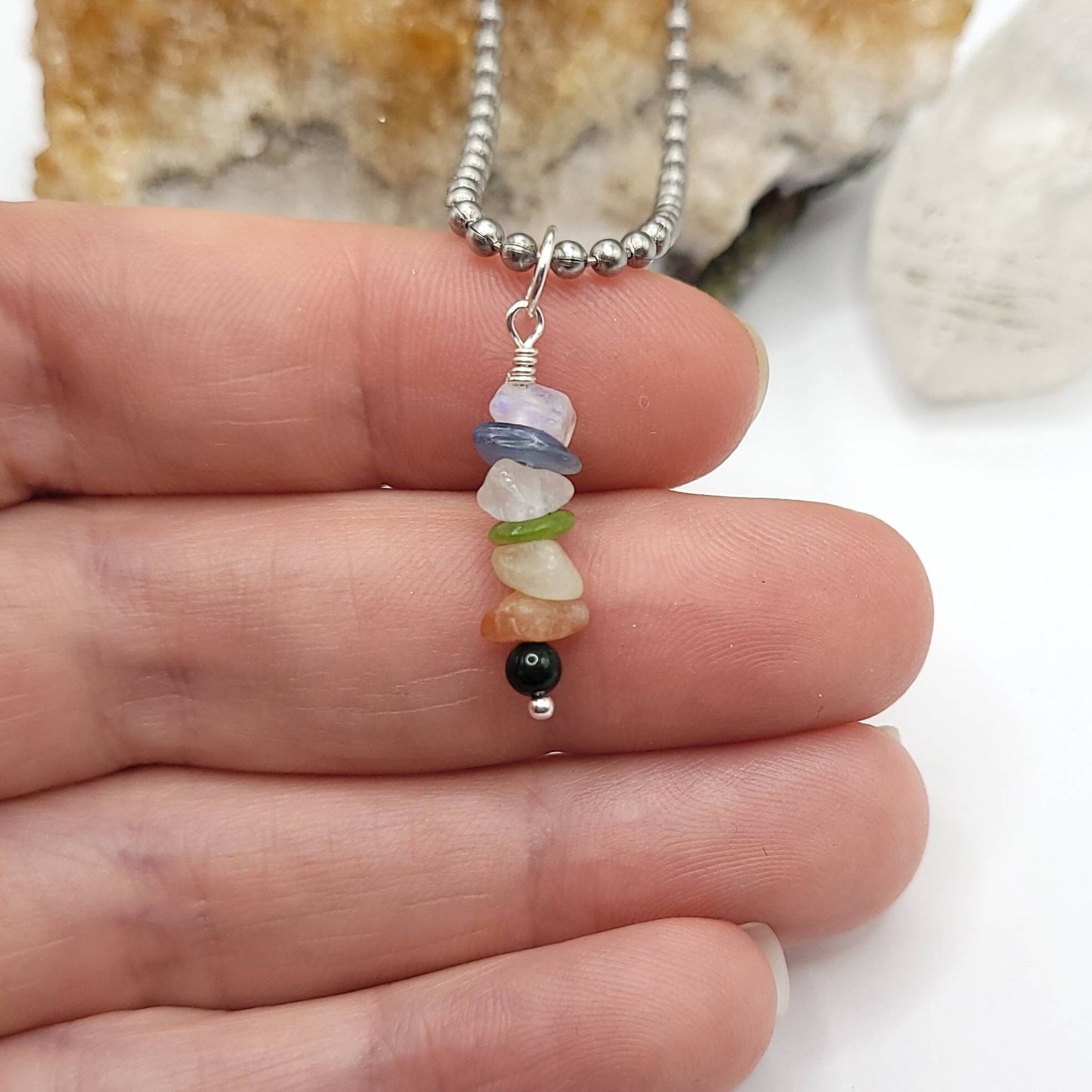 Libra Chakra Necklace, Crystal Healing Libra Pendant, Chakra Pendant, Libra Necklace
