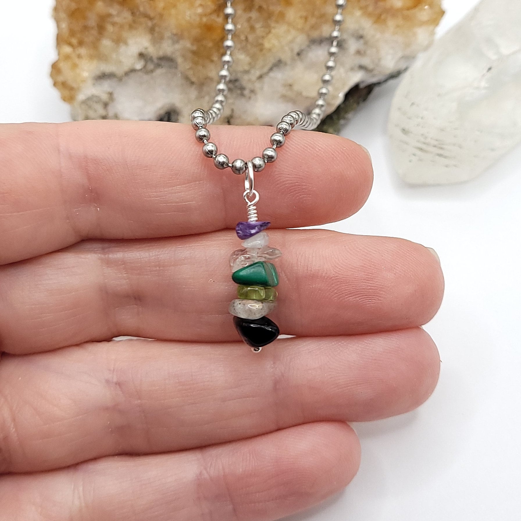 Scorpio Chakra Necklace, Zodiac Scorpio Pendant, Chakra Pendant, Scorpio Necklace