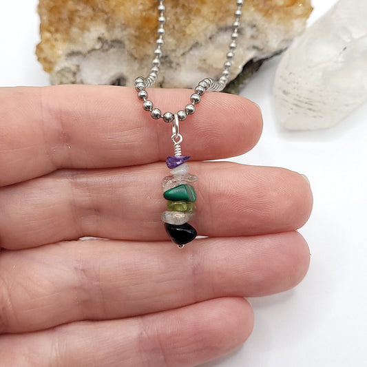 Scorpio Chakra Necklace, Zodiac Scorpio Pendant, Chakra Pendant, Scorpio Necklace