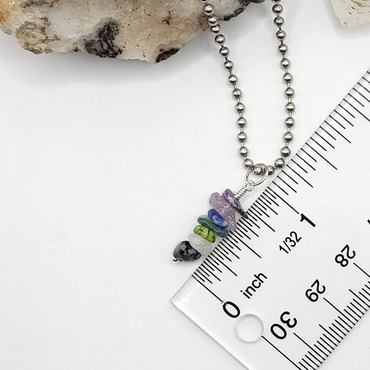Virgo Chakra Necklace, Zodiac Virgo Pendant, Zodiac Chakra Jewelry, Crystal Gift