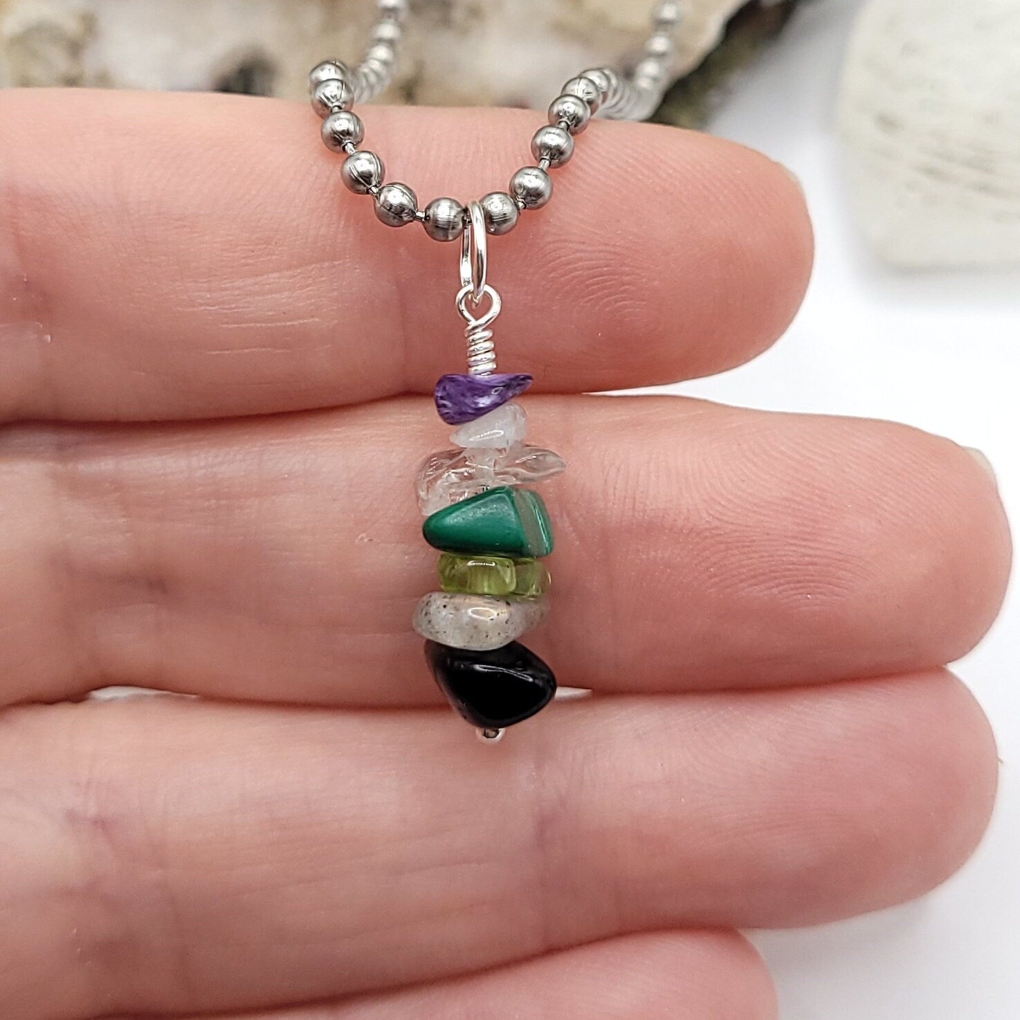 Scorpio Chakra Necklace, Zodiac Scorpio Pendant, Chakra Pendant, Scorpio Necklace