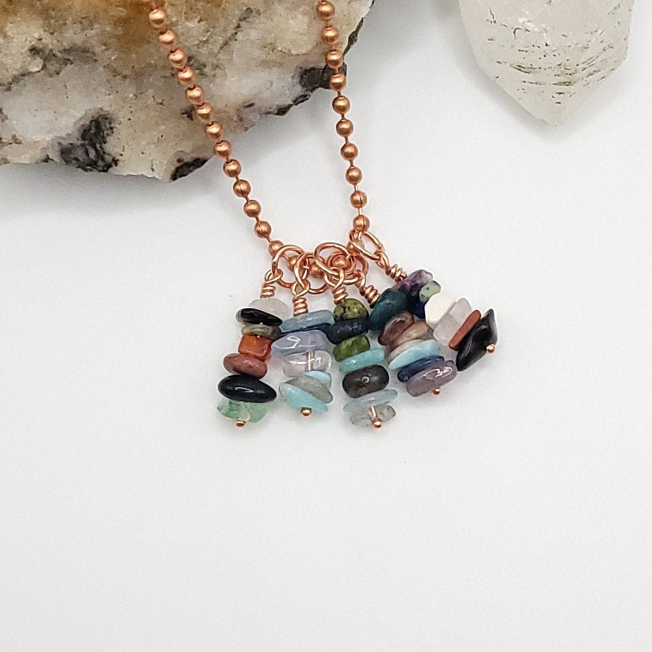 Create Your Custom Crystal Necklace, Build Your Own Crystal Necklace, Customizable Necklace Crystal, Custom Copper Crystal Pendant