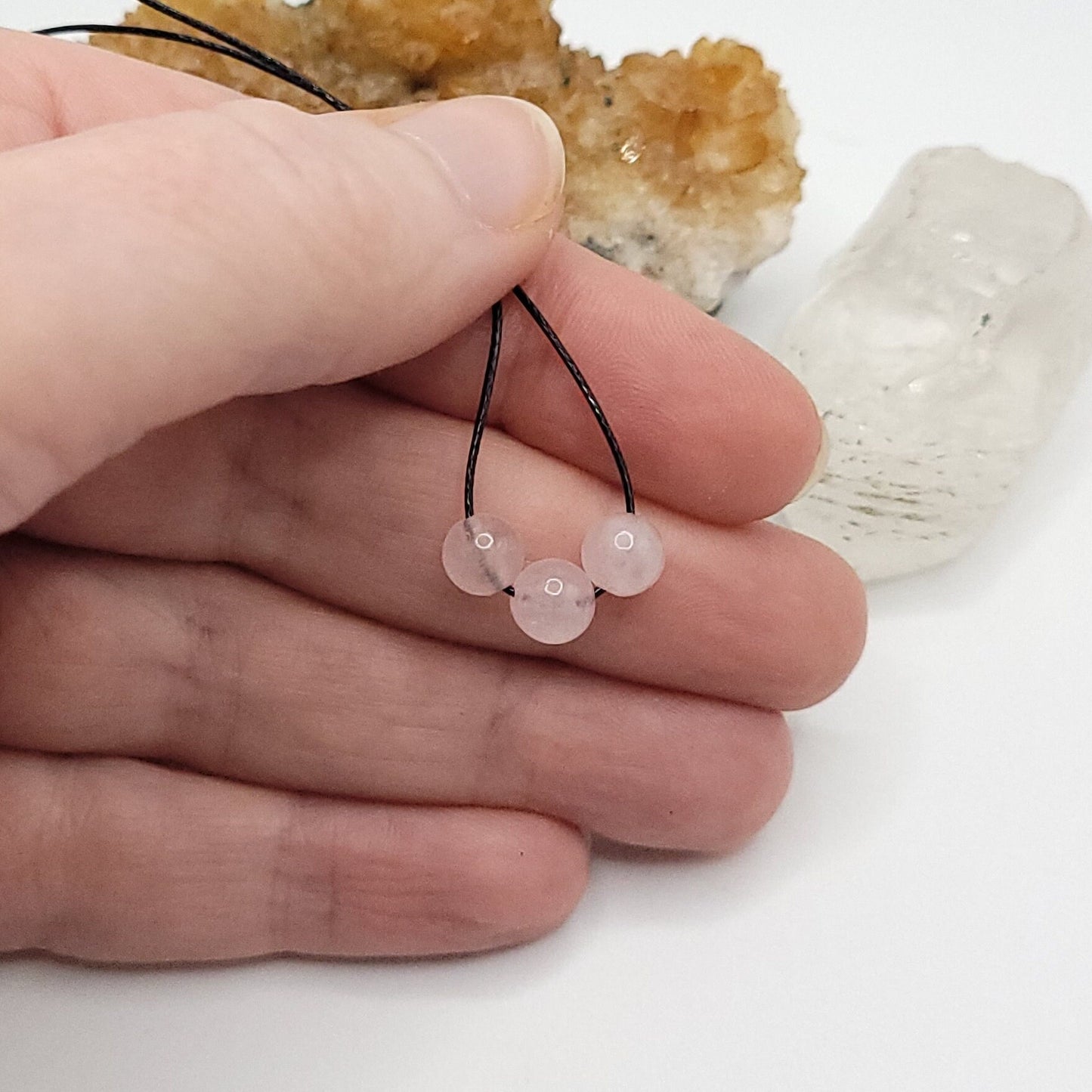 Adjustable Rose Quartz Necklace