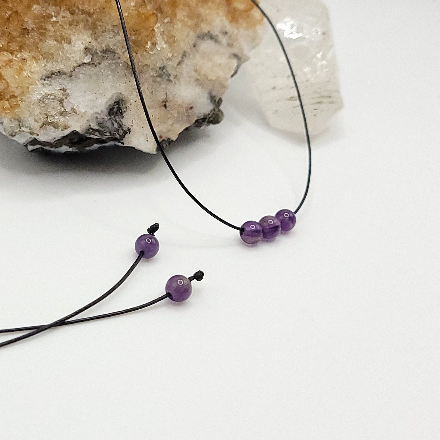 Adjustable Amethyst choker