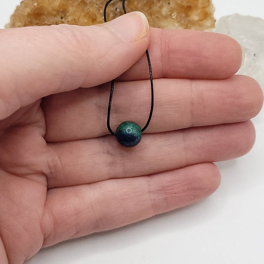 Adjustable Azurite Malachite Necklace