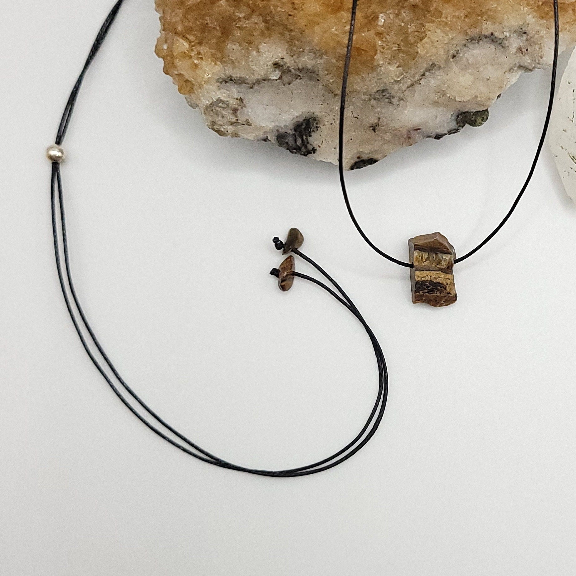 Adjustable Raw Tiger's Eye Necklace