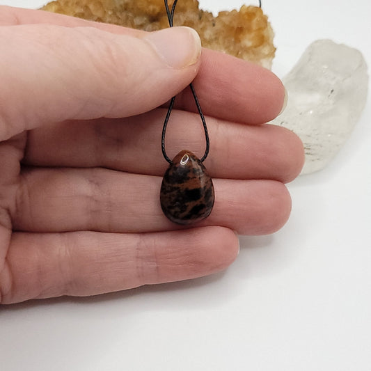 Adjustable Mahogany Obsidian Necklace