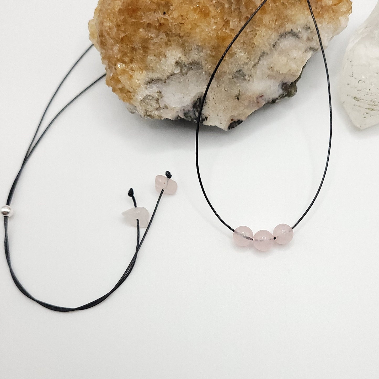 Adjustable Rose Quartz Necklace