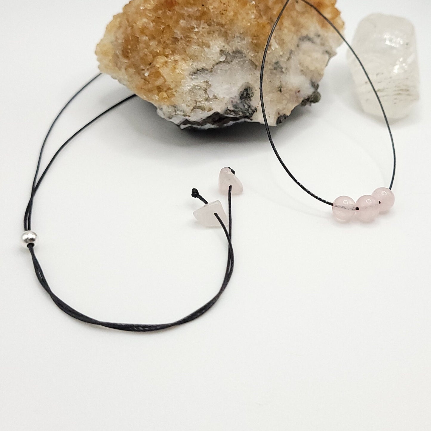 Adjustable Rose Quartz Necklace