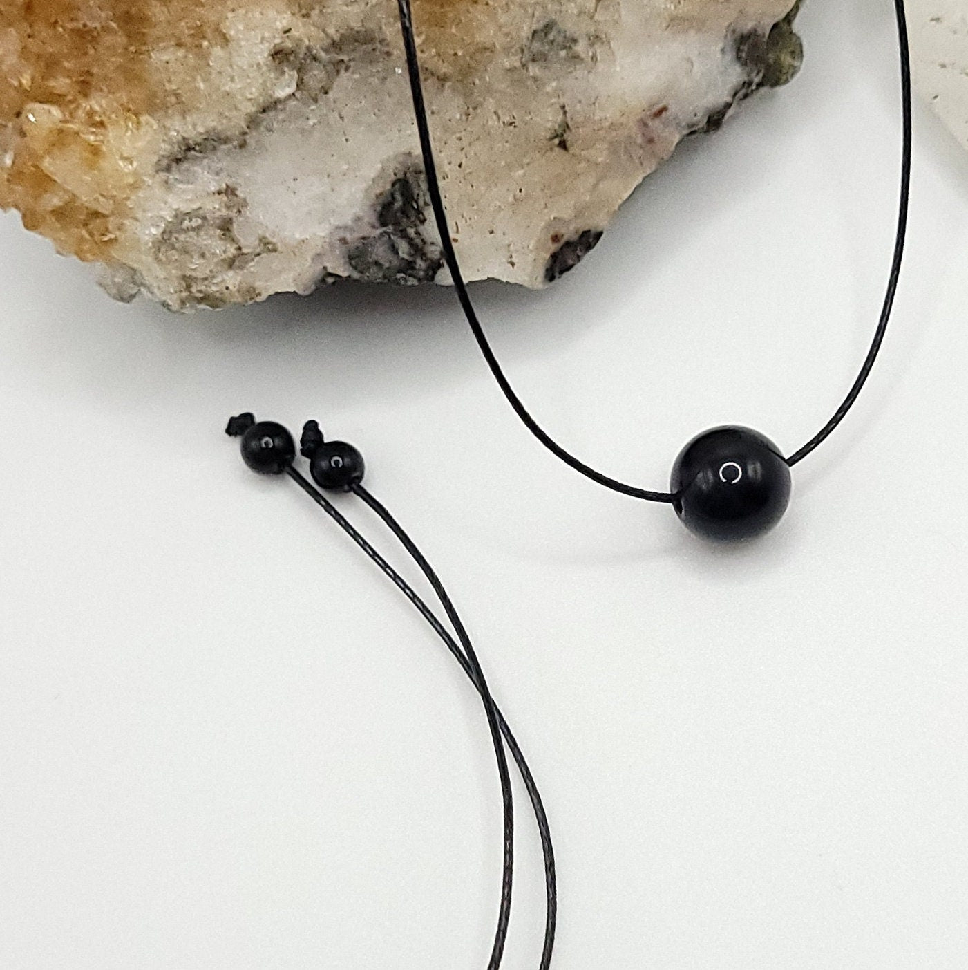 Adjustable Obsidian Necklace