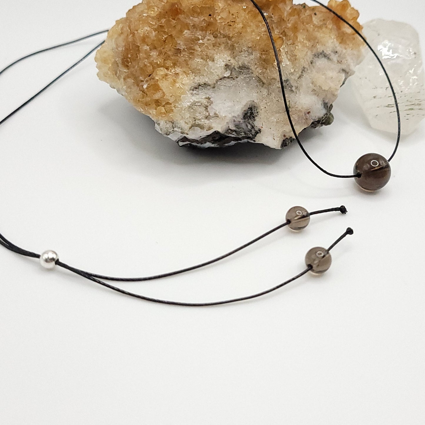 Adjustable Smoky Quartz Necklace