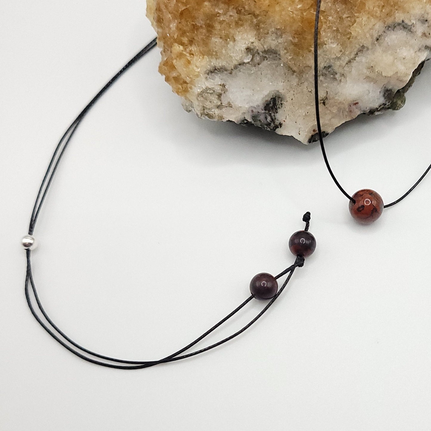 Adjustable Brecciated Jasper Necklace