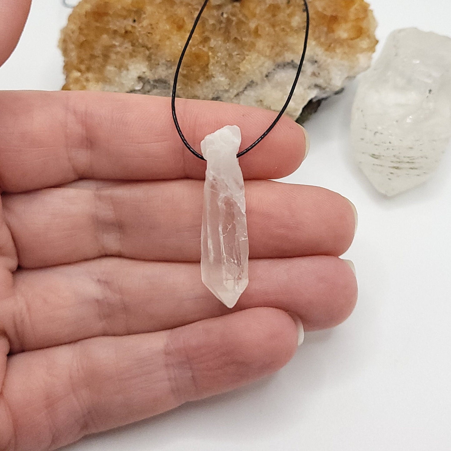 Adjustable Quartz Point Necklace