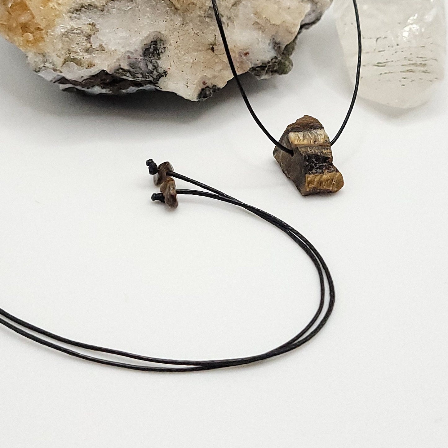 Adjustable Raw Tiger's Eye Necklace