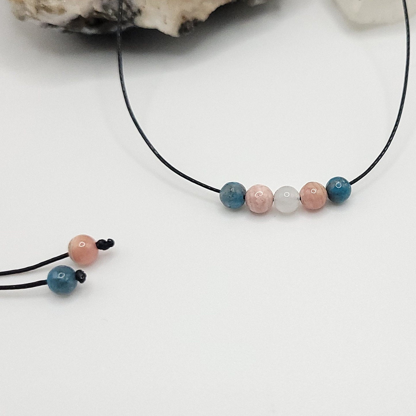 Transgender Pride Necklace, Adjustable Trans Pride Crystal Choker