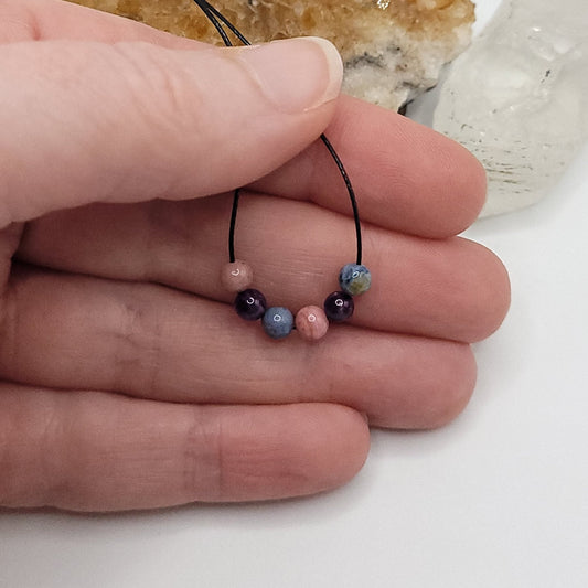 Bisexual Pride Necklace, Adjustable Bisexual Pride Crystal Choker