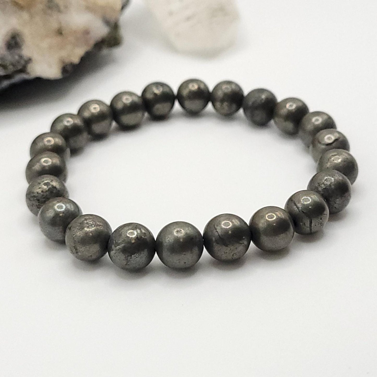 Pyrite Crystal Stretch Bracelet