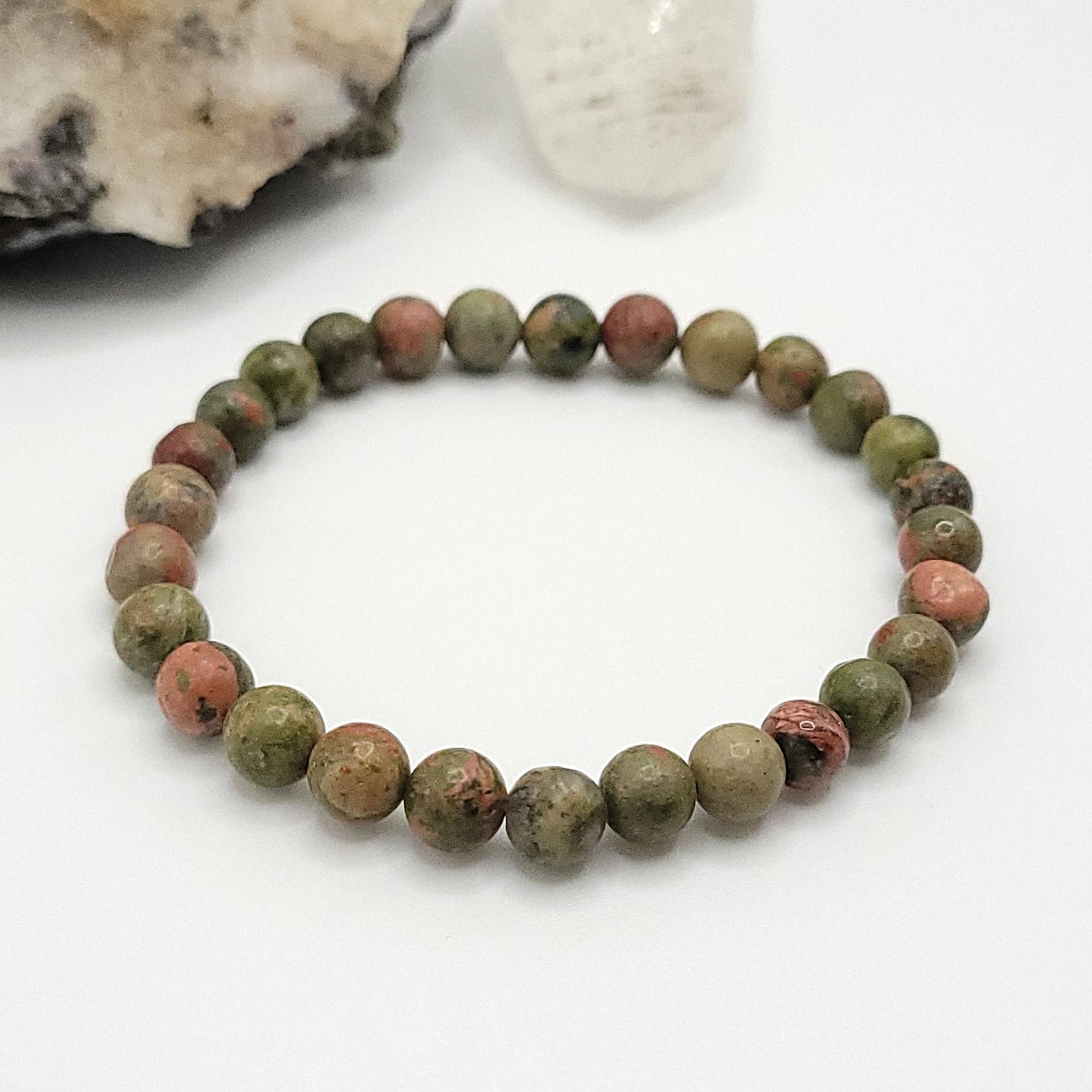 Unakite Crystal Stretch Bracelet