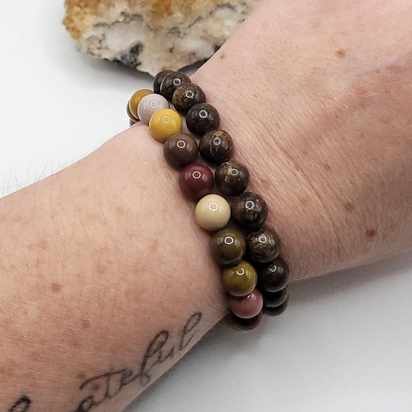Mookaite Jasper Crystal Stretch Bracelet