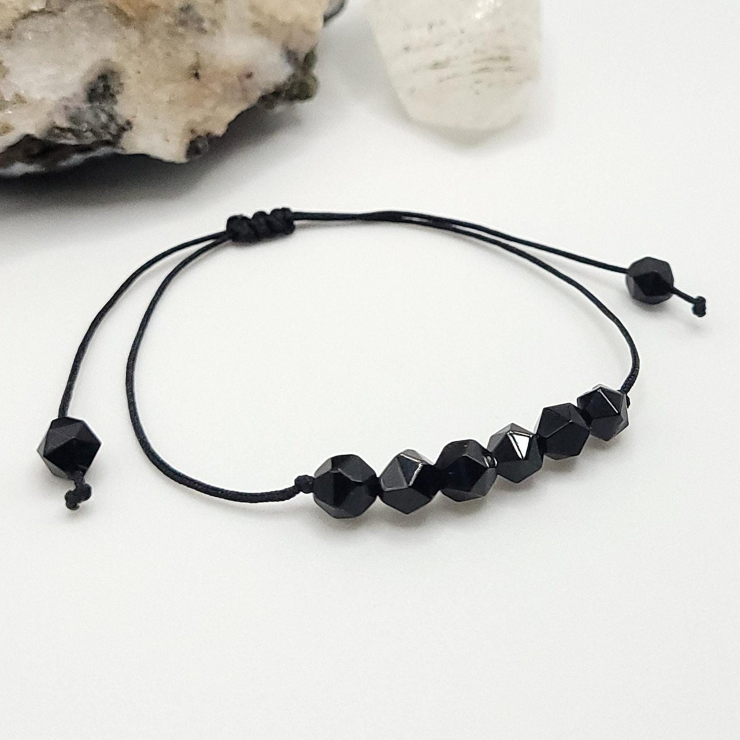 Adjustable Onyx Crystal Bracelet