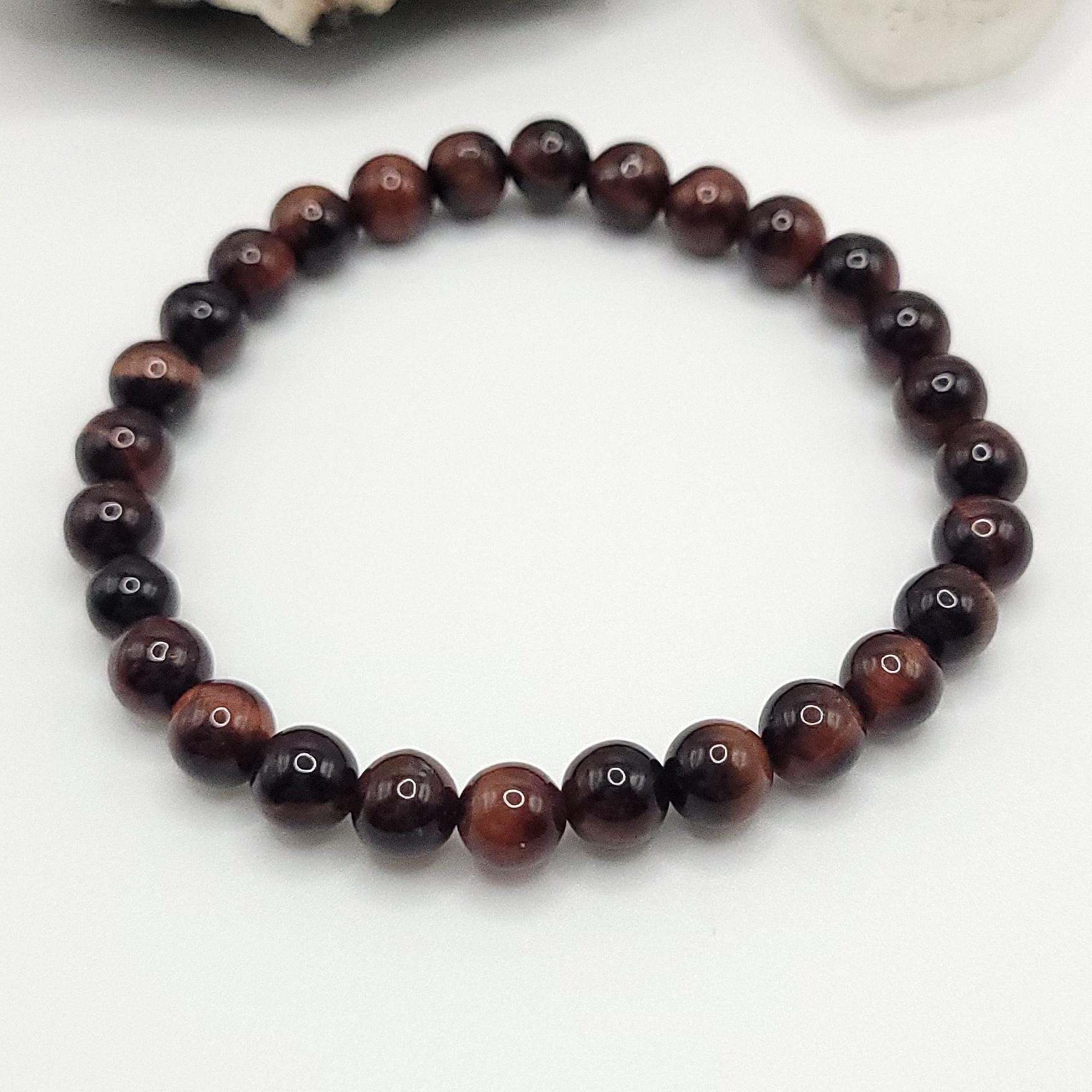 Red Tiger's Eye Crystal Stretch Bracelet