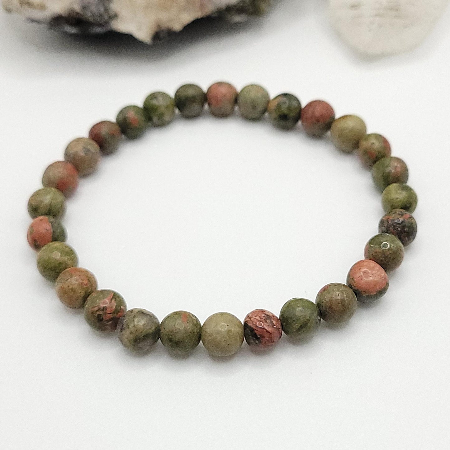 Unakite Crystal Stretch Bracelet