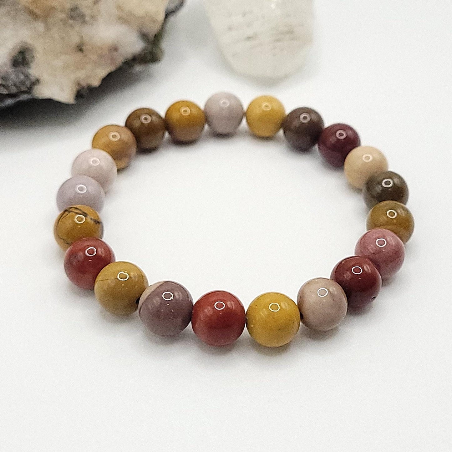 Mookaite Jasper Crystal Stretch Bracelet