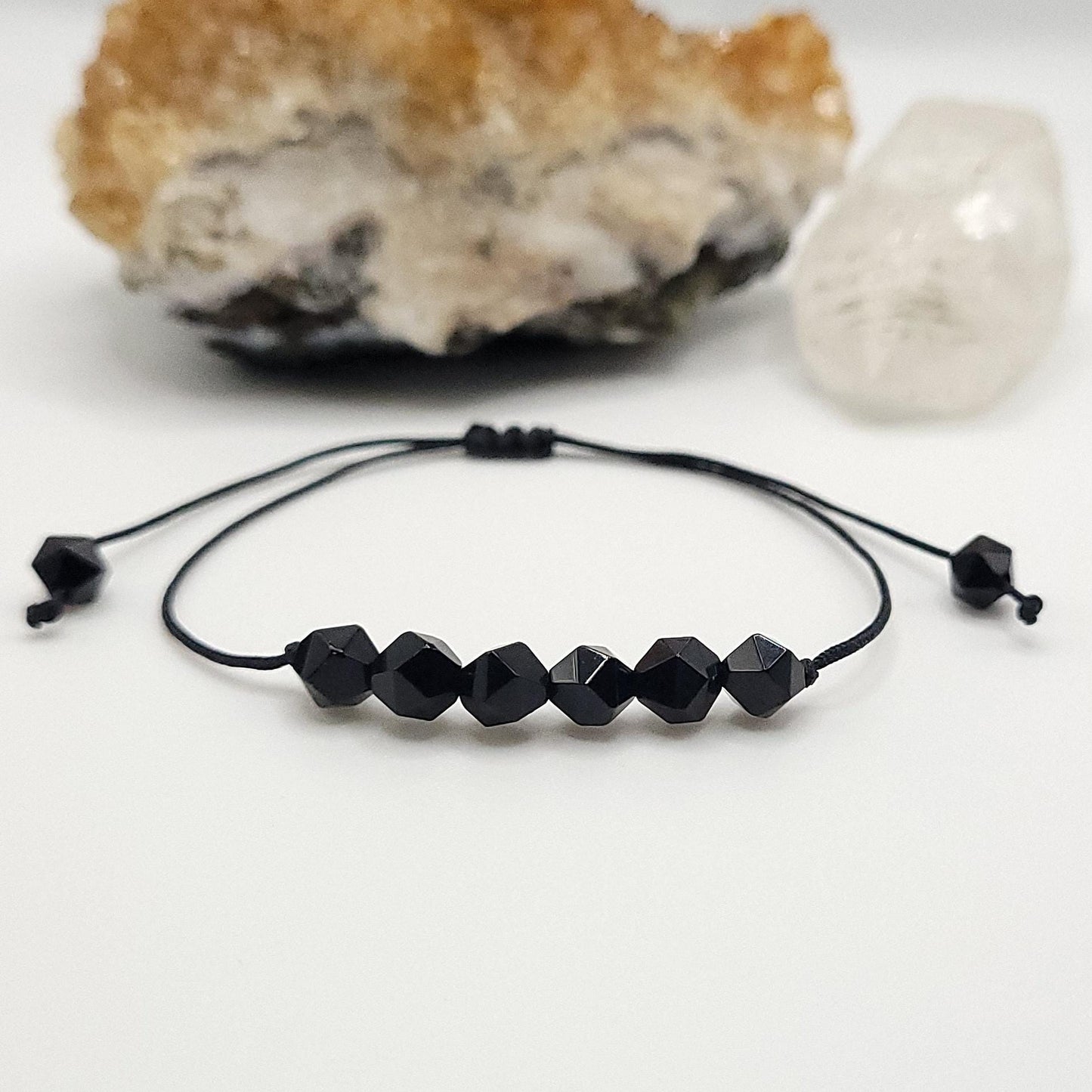 Adjustable Onyx Crystal Bracelet