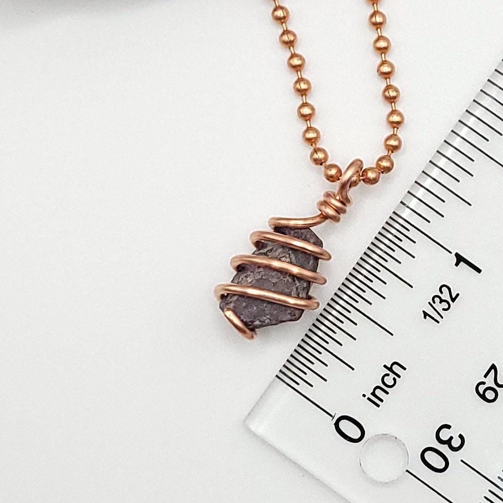 Raw Sapphire Crystal Necklace in Copper