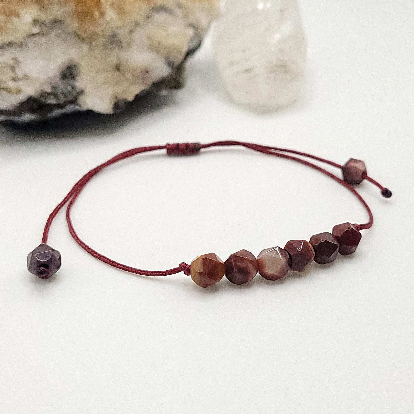 Adjustable Mookaite Jasper Crystal Bracelet