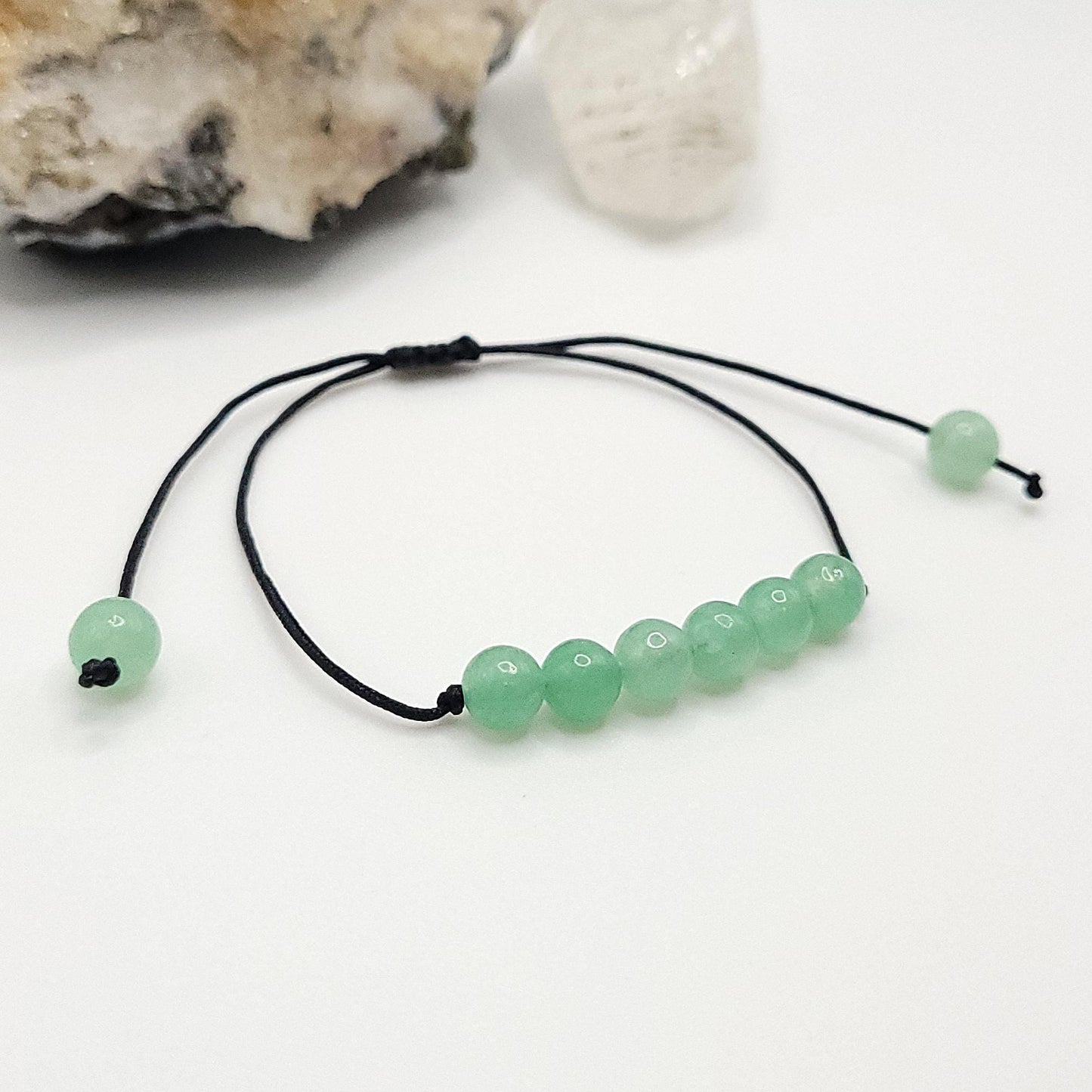 Adjustable Green Aventurine Crystal Bracelet